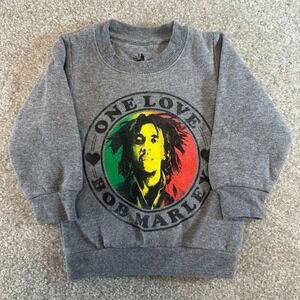 Kids Zion Bob Marley One Love Sweatshirt Grey Size 12M Crewneck